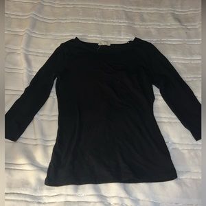Black forever 21 3/4 length sleeve shirt